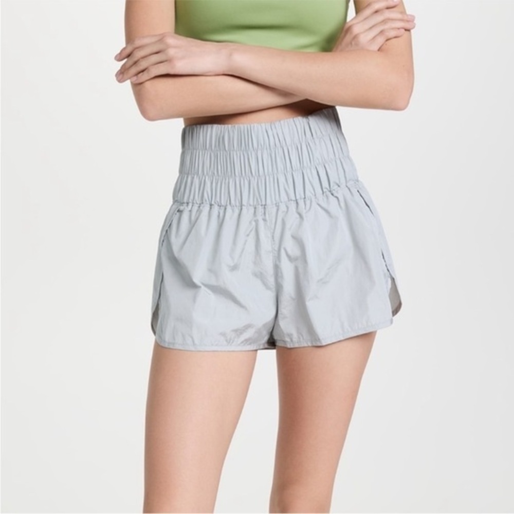 Free People Movement • The Way Home Shorts Arctic Mist Gray Silver Size Small